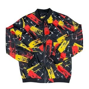 Black Abstract bomber jacket